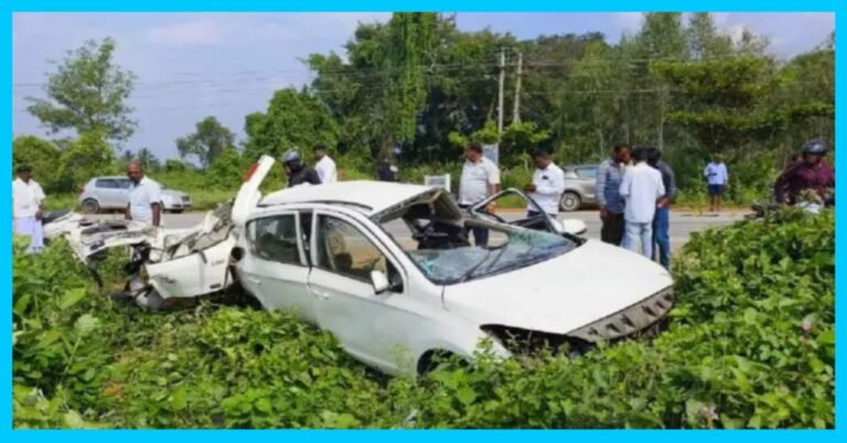 ಓವರ್‌ಟೇಕ್ ಮಾಡುವಾಗ ಲಾರಿಗೆ ಡಿಕ್ಕಿ ಹೊಡೆದ ಕಾರು ; ಸ್ಥಳದಲ್ಲಿಯೇ ಮೂವರು *ವು.!